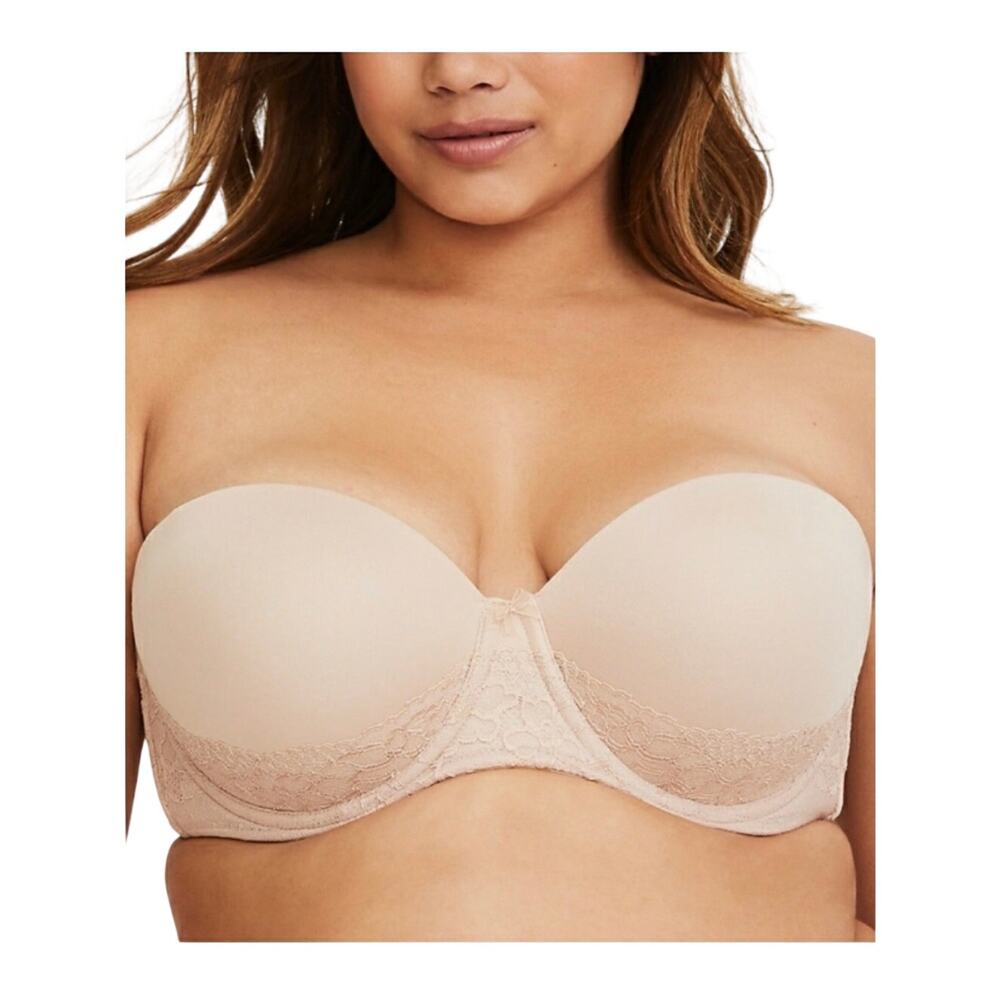 Torrid Push Up Strapless Bra 48DDD Nude Tan NEW